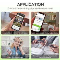 En stock – Autocollant NFC transparent en époxy de 30 mm pour partage sur les réseaux sociaux, NFC 213, pour Instagram et Google Review