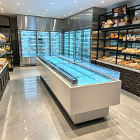 Vitrine Réfrigérée Commerciale Ouverte 220 V pour Gâteaux, Sandwichs et Pâtisseries – Équipement de Boulangerie