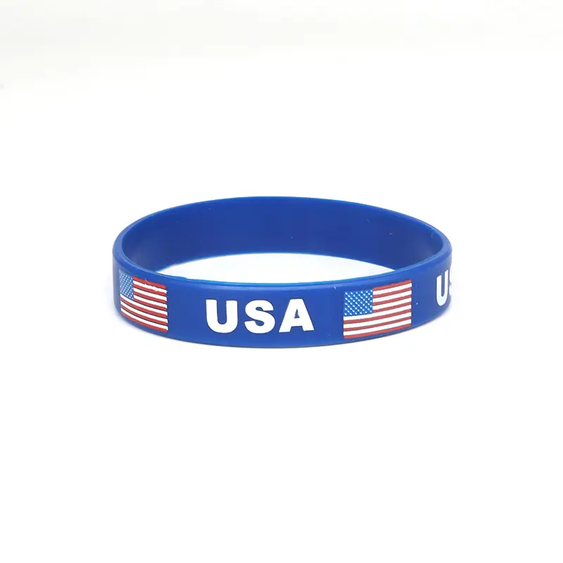 Pulsera de silicona con bandera de Estados Unidos, Alemania, España, Portugal, top16, Catar, a la venta, 2022