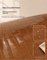 Sac de maquillage en cuir PU personnalisé de luxe, grande capacité, trousse de toilette de voyage, étui à cosmétiques, organiseur en simili peau de crocodile, trousse de toilette