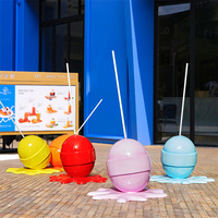 Offre Spéciale extérieur décoratif Art fondant sucette Sculpture Statue résine géante taille réelle grand bonbon sucette sculpture pour magasin