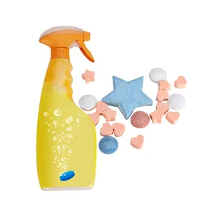 Aceite detergente desgrasante multifuncional efervescente cocina limpiador de la tableta botella de Spray