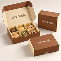 Boîte cadeau de boulangerie personnalisée avec séparateurs en papier, boîtes d'emballage pour biscuits, pâtisseries, bonbons et desserts