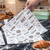 Papier sulfurisé personnalisé imprimé en gros pour l'emballage alimentaire, résistant à la graisse et à l'huile, idéal pour la restauration rapide et les plats à emporter