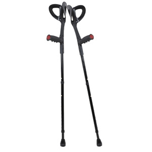 Hui Shuo Béquille en alliage d'aluminium noire, simple ou double, antidérapante, pliable, réglable en dix positions, pour aide à la mobilité des personnes âgées - Product Image 1