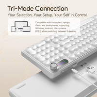 Teclado Musical Inalámbrico IP98S PRO de 98 Teclas con Sensación Mecánica, PBT de Doble Inyección, Batería de 4000 mAh, RGB, Compatible con Windows y Mac, para Oficina y Juegos, con Perilla
