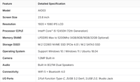 Business Use 23.8Inch All-in-one Desktop Computer Intel N150 Quad Core 4GB/6GB/8GB/16GB/32GB RAM SSD Storage Windows 10/11