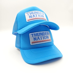 Casquettes de camionneur 5 panneaux personnalisées avec logo brodé, impression 3D en relief, en mousse et maille, pour l'hiver, le cyclisme en extérieur, la mode et la plage - Product Image 2