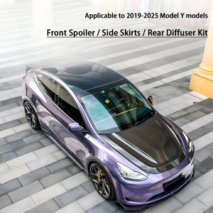 Nouveau kit de pare-chocs avant en satin noir, en plastique ABS, à fixation par boulons, adaptable universellement pour <span class=keywords><strong>Tesla</strong></span> Model Y, remplacement de <span class=keywords><strong>capot</strong></span>. - Product Image 2