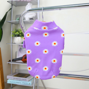 Desain Daisy hewan peliharaan Musim Dingin Jumper anjing hoodies bunga pakaian hewan peliharaan mewah jumlah besar pakaian anjing Bulldog - Product Image 5