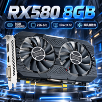 Kartu Grafis RX580 8GB GDDR5 Bekas AMD 2048 Stream Processor 1125MHz DirectX 12 Gaming GPU HDMI DP DVI 4K Komputer Desktop