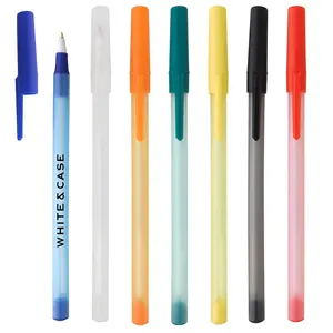 ホテルスリムで安価なボールペン、キャップスティックペン付きのカラフルなボールペンのプロモーションに最適