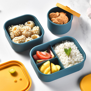 Food Storage Lunch Container Plastic Bento Box Reusable Snack Container for Kids Freezer Safe <strong>Microwave</strong> Safe <strong>Pink</strong>/Blue - Product Image 3