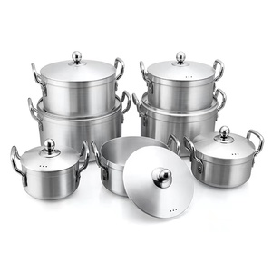 Hiện đại 7-Piece nhôm Cookware Set cho gas & bếp cảm ứng thân thiện với môi máy rửa chén an toàn bao gồm chảo và Fry Pan - Product Image 3