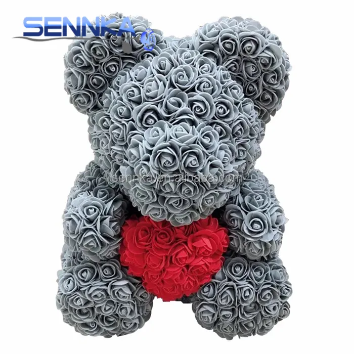 Bán Buôn 40 Cm Quà Tặng Ngày Valentine Bọt Nhân Tạo Rose Teddy Bear Với Trái Tim Cho Những Người Yêu Thích