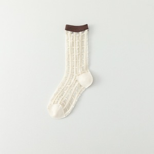 Glass <b>Silk</b> <b>Socks</b> Summer Women Thin Breathable Mid Tube <b>Socks</b> Korean Style Color Matching Pile <b>Socks</b> Trendy - Product Image 4