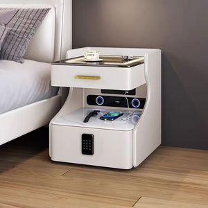 <strong>Smart</strong> <strong>Bedside</strong> <strong>Table</strong> with Wireless Charging Multi-functional Hotel Bedroom <strong>Bedside</strong> <strong>Table</strong> - Product Image 1