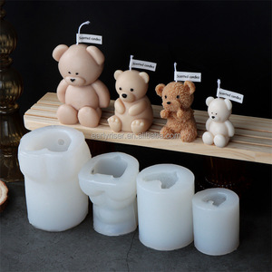 Molde <span class=keywords><strong>de</strong></span> Silicona para Velas con Forma <span class=keywords><strong>de</strong></span> Oso Madrugador, para Regalos Hechos a Mano para Novios, Modelo <span class=keywords><strong>de</strong></span> Jabón con Forma <span class=keywords><strong>de</strong></span> Oso - Product Image 3