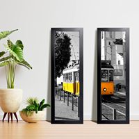 Cadre photo 8x24 noir, cadre photo panoramique cadres d'affiche de grande taille pour mur de galerie horizontale ou verticale