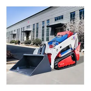 CE EPA Euro5 Imported Diesel Engine 25HP Mini Track Skid Steer Loader With Skid Loader Attachments For Sale