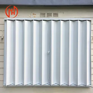 Volets Typhoon, volets accordéon, volets anti-ouragan, volets en aluminium robustes pour l'extérieur, écologiques, revêtement en poudre horizontal, volets roulants - Product Image 1