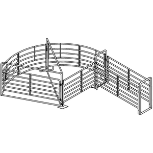 Produzione di recinzione a cavallo zincato tubo tondo 25*2MM tubo quadrato tubo ellittico recinto bovini & cavallo 2100*1800MM - Product Image 2
