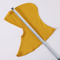 Casquette Hijab extensible respirante et en coton pour femmes, foulard plat, style Hijab, accessoire pour la tête, 2020, offre spéciale