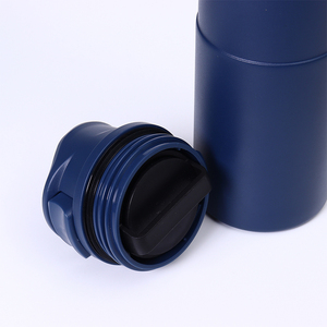 Bouteille d'eau sport isolée à double paroi de 500 ml (16 oz) avec logo personnalisé, design à large ouverture, gobelet de voyage portable à <span class=keywords><strong>action</strong></span> déclencheur pour café - Product Image 4