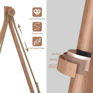 Silla Columpio Hamaca DB JESE con Soporte, Capacidad de 570 Libras, Marco de Madera, Uso en Interiores y Exteriores, Diseño Contemporáneo - Product Image 5