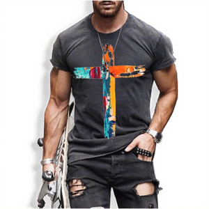 เสื้อยืดลำลองผู้ชาย New Street ไซส์ใหญ่ พิมพ์ลายดิจิทัล คอปก แขนสั้น ระบายอากาศ แห้งเร็ว ผ้าเจอร์ซีย์ถัก - Product Image 2