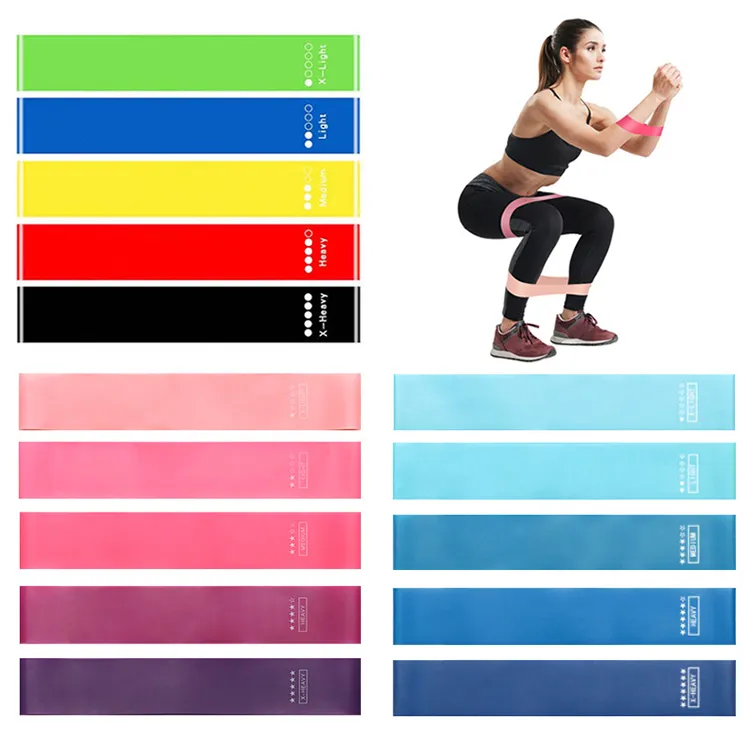 Nq Sport Gym Fitness Bedrukt Logo Yoga Stretch Band Oefening 100% Natuurlijke Latex Weerstand Band Set Amazon Heet Verkoop 2022