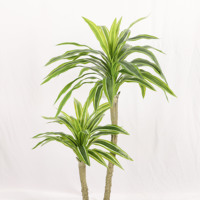 Tanaman Yucca Buatan Realistis Bonsai Dracaena Fragrans Palsu dalam Pot untuk Dekorasi Ruang Tamu Rumah Toko