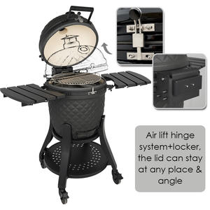 SEB Kamado Ultra Parrillas para barbacoa de nuevo diseño de 22 pulgadas Parrilla de carbón XL negra mate Parrilla de cerámica grande para exteriores Kamados - Product Image 5