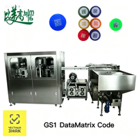 Machine de marquage laser UV unique GS1 pour codes numériques sur bouchons de bouteilles, pour la traçabilité des lignes de production de mise en bouteille d'eau en série