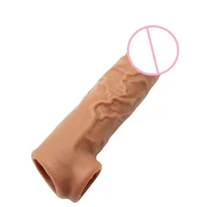 成人性玩具阴茎套避孕套男鸡巴泵公鸡放大可重复使用避孕套阴茎套