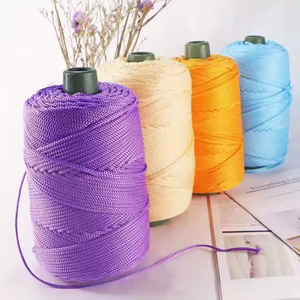 Cuerda de hilo de seda de nailon de poliéster 100%, 3mm, 250g para verano, bolso de punto de ganchillo, sombrero, zapatos, cordón de macramé OEM ODM para prendas de vestir - Product Image 1