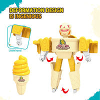 Juguete Educativo de Plástico ABS Transformable en Robot de Helado, Color Rojo, para Niños de 5 a 7 Años, Juego de Padres e Hijos, Marca Lijia