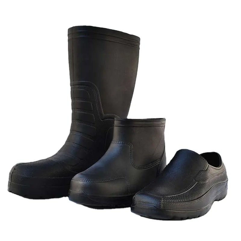 Men's EVA Foam Waterproof Rain Boots Knee-high   Medium And Ankle Rain Boots Simple Style Rain Shoes For Men