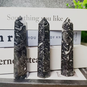 Torre di Cristallo in Agata Crazy Lace Nera Lucidata all'Ingrosso per Regali di Cristalloterapia e Guarigione <span class=keywords><strong>Spirituale</strong></span> - Product Image 3
