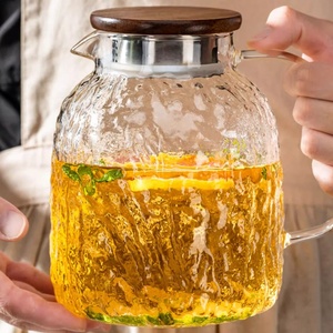 Juego de jarras gruesas de vidrio de lujo, juego de teteras resistentes <span class=keywords><strong>al</strong></span> calor con textura de árbol, tazas de té, juego de tetera con tapas de bandeja - Product Image 6