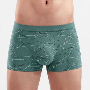 Calzoncillos Bóxer de Algodón para Hombre, Cintura Media, con Estampado de Monograma y Rayas, Transpirables, Venta de Fábrica - Product Image 2