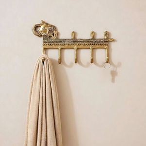 Vintage Elephant <b>Wall</b> Hook <b>Rack</b> With 6 Hooks Metal Antique Style <b>For</b> <b>Keys</b> Hat Scarf Storage - Product Image 4