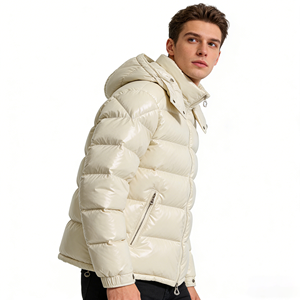 Veste d'hiver chaude et imperméable pour homme, de haute qualité, à capuche, décontractée, avec fermeture éclair à motif léopard, emballage en rouleau - Product Image 4