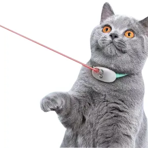 סיטונאי מוצר חדש LED אור USB צעצוע חתול משחק עצמי צווארון מצחיק אינטראקטיבי רודף לייזר צעצוע חתול