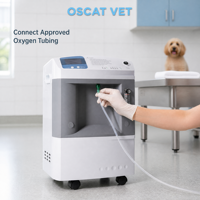 Appareil à oxygène vétérinaire OSCAT EX 22 avec design silencieux, écran LCD et pureté de 93 % pour les soins des petits animaux