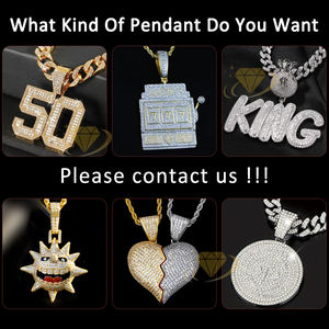 Nombre inicial personalizado Pass Diamond Tester Shinning Iced Out Jewelry Baguette Moissanite 925 Sterling Silver Men Letters Pendant - Product Image 3