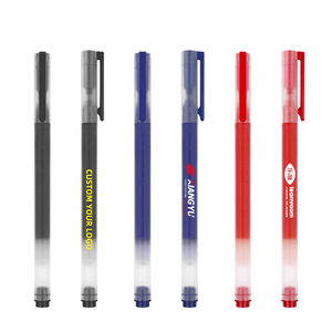 Bolígrafos de gel de oficina con logotipo personalizable, clásico, negro, azul, rojo, colores neutros, embalaje de plástico a granel, promoción al por mayor - Product Image 6