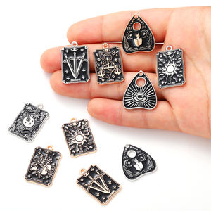 אמייל שמש ירח חתול עטלף קסם לתכשיטים ביצוע אספקה שרשרת עגיל גותי שרשרת עגיל תליון קסם - Product Image 2