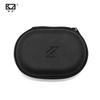 Kotak Penyimpanan Kabel Earphone KZ Oval Case Hitam Zipper EDX PRO ND CCA ZSN PRO ZS10 PRO CRA C12 Castor ZSN PRO 2