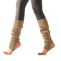 Chaussettes de yoga unisexes épaisses 100 % acrylique tricotées chaudes unies imprimées par transfert thermique écologiques pour le ballet et le sport